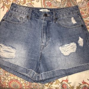 Forever 21 high waisted boyfriend shorts